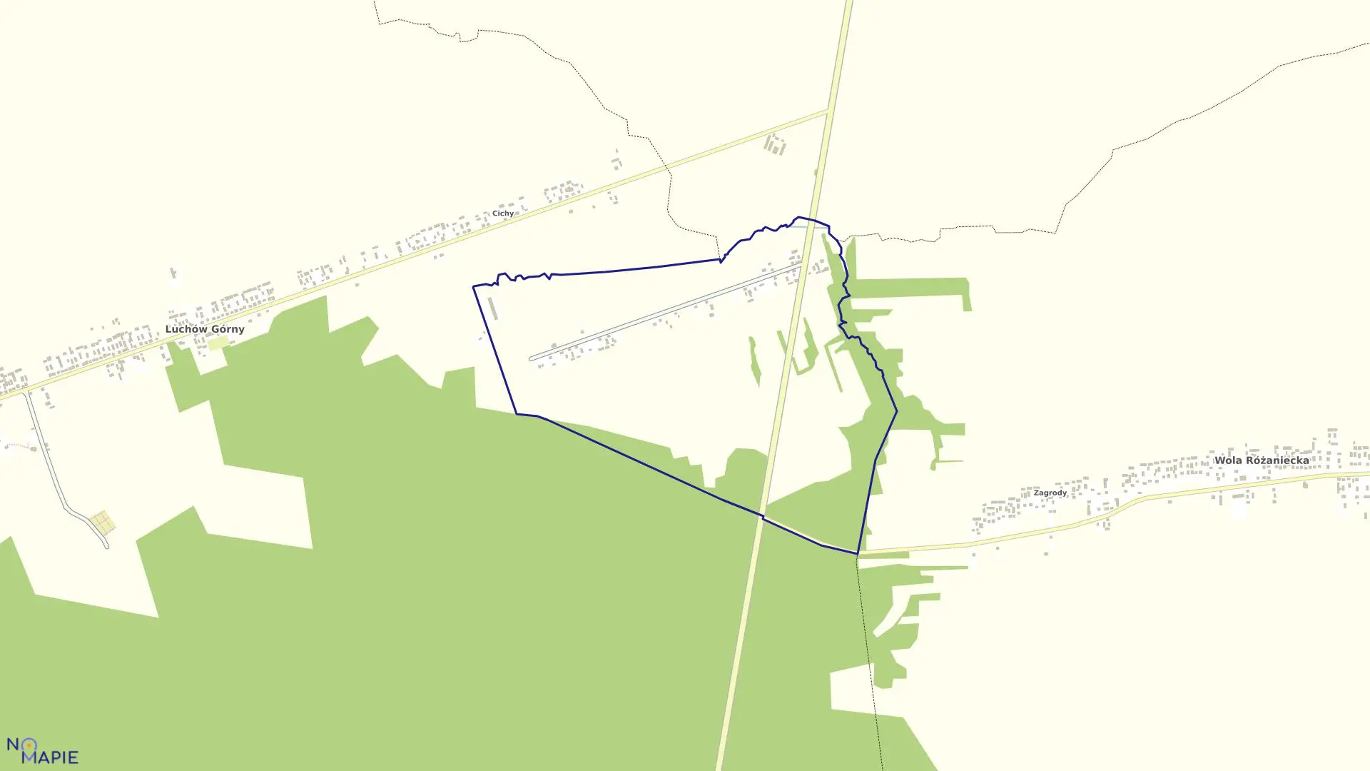 Mapa obrębu PIEROGOWIEC w gminie Tarnogród